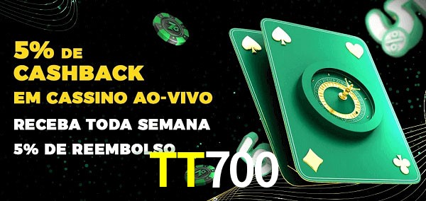 Promoções do cassino ao Vivo TT700